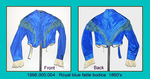 Bodice, Royal Blue, Lace Cuffs, Fringe, Straight Waist by 000