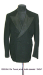 Suit, Male, Tuxedo, Black, Double Breasted, Button Fly by 094