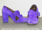 Shoes, Female, Purple Suede, 3" Chunky Heel by 097