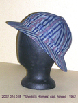 Hat, Male, Sherlock Holmes Cap, Red, Grey Blue Stripe, London by 024