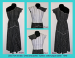 Dress, 3-Pieces, Black/White Pique Eyelet, Bodice/Skirt Black/Jacket White by 104