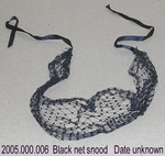 Snood, Black Net, Ribbons by 000