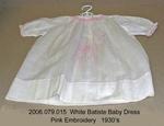 Dress, Children, Baby, White Batiste, Pink Smocking & Embroidery by 079