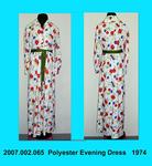 Dress, Evening, Flowered Poly Crepe, Dressmaker Style by 002