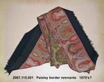 Fabric, Paisley/Black Border from Scarf by 115