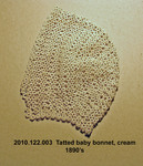Bonnet, Baby, Cream Tatted Lace by 122