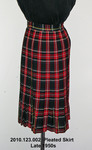 Skirt, Black, Red, White Plaid, Pleated All Around by 123