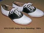 Shoes, Black & White Saddle by 123