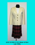 Blazer, Beige Wool,"Owl" Insignia, Gold Buttons by 123