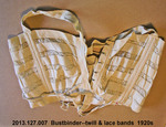 Bust Binder, Cream, Twill, Lace Bands, Front hooks, Back Laced by 127