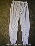 Pant Slip, Ankle Length, Beige Nylon, Cotton Knit, Lace Pant Cuffs by 002