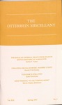 The Otterbein Miscellany - Spring 1991