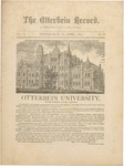 The Otterbein Record April 1882 by Archives