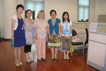 2011 Summer Picture of Betsy Salt with Librarians from Shanghai Jiao Tong University Library by Courtright Memorial Library