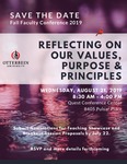 Fall 2019 Faculty Conference Save the Date by Otterbein University