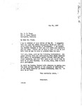 May 1937 Correspondence Between Fouse and President Clippinger by Walter Gillan Clippinger, William Henry Fouse, and Archives